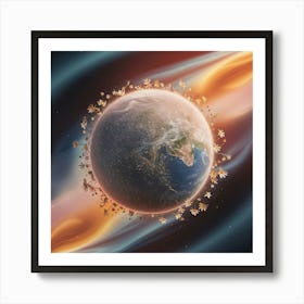 Earth In Space Art Print