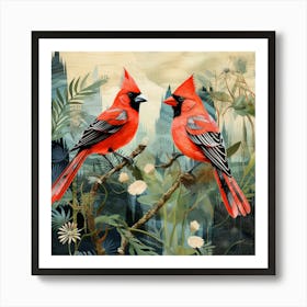 Bird In Nature Cardinal 2 Art Print