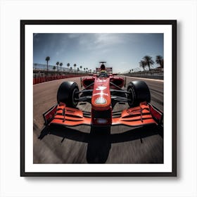 Fish eye of F1 Car Art Print