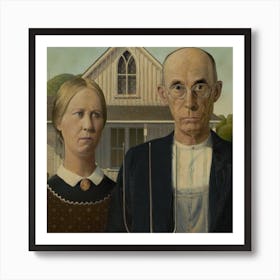 Old Couple Art Print