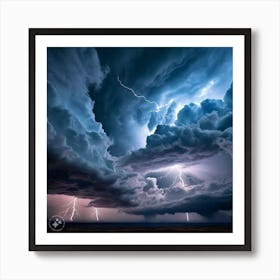 Lightning In The Sky Art Print