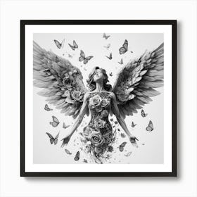 Angel With Wings 1 Art Print