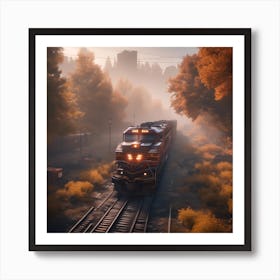 Post or pre apocalyptic train Art Print