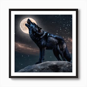 Howling Wolf Art Print