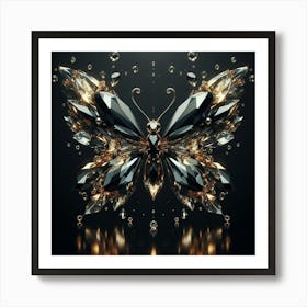 Butterfly With Diamonds 4 Art Print