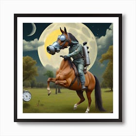 Man On A Horse Art Print