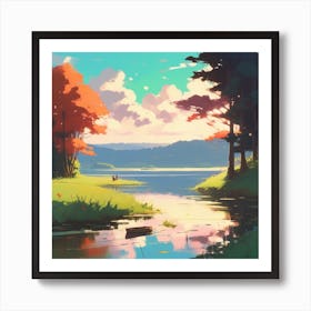 Landscape Painting 239 Art Print