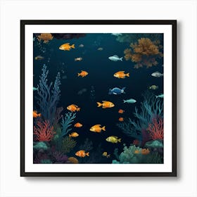 Default Create Unique Design Of Under Ocean 1 Art Print