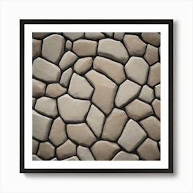 Stone Wall Texture 10 Art Print