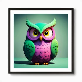 Colorful Owl 17 Art Print