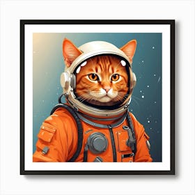 Astronaut Cat 5 Art Print