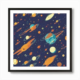 Planets In Space Art Print