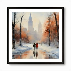 Winter In New York City Art Print