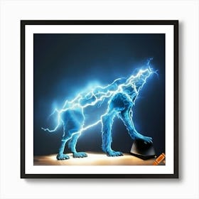 Lightning Wolf Art Print