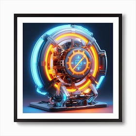 Futuristic Clock 4 Art Print