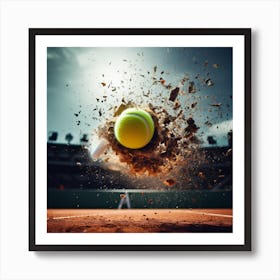 Tennis Ball Hitting Art Print