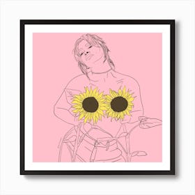 Sunflower Women Art Print