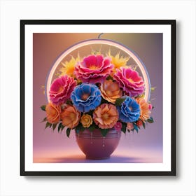 Flower Arrangement In A Vase Art Print