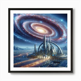 Galaxy City Art Print