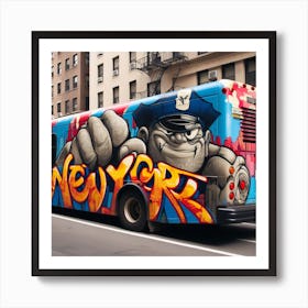 New York City Bus Art Print