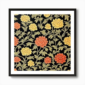 Floral Wallpaper Art 3 Art Print