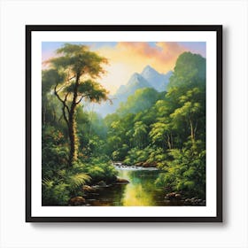 River In The Jungle Art Print