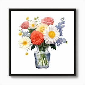 Flowers In A Vase 3 Art Print