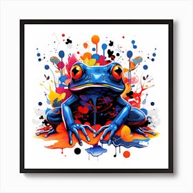 Frog and Ink Paint Art Print
