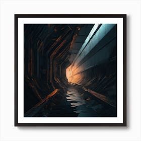 Futuristic Tunnel Art Print