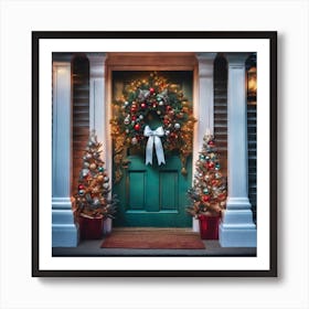 Christmas Door 138 Art Print