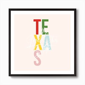 Texas The Lone Star State Color Art Print