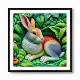 Rabbit In The Jungle Art Print