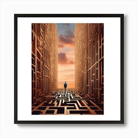 Man In A Maze Art Print