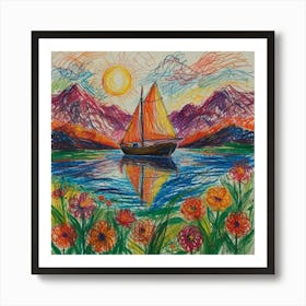 Sailboat In The Water Art Print