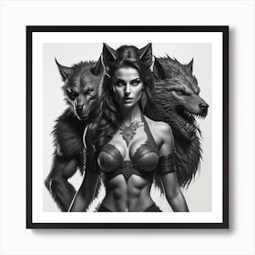 Wolf Girl Art Print