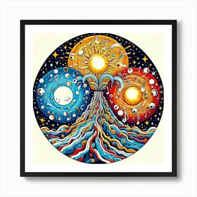 Sun And The Moon Art Print