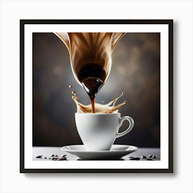 Splashing Coffee 7 Art Print