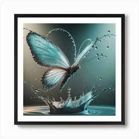 Blue butterfly 1 Art Print