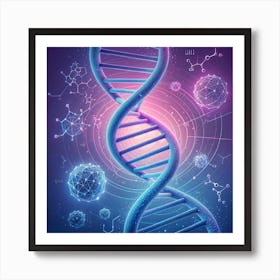 DNA Double Helix - 5 Art Print