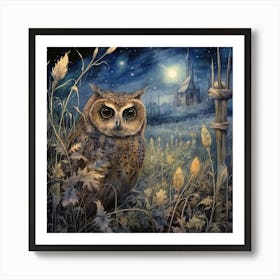 Magical Guardian Owl Art Print Art Print