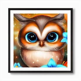 Cute Owl Art Print