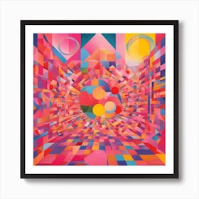 Abstract Suprematism Op Art 16 Art Print