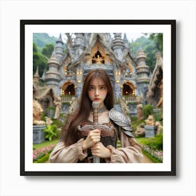 Chinese Girl With Sword9 Art Print