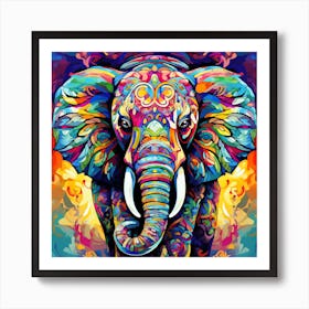 Elephant Painting 10 Art Print