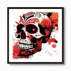 Day Of The Dead Skull 25 Art Print