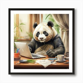 Panda Bear Drawing 5 Art Print