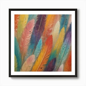 Colorful Feathers 8 Art Print