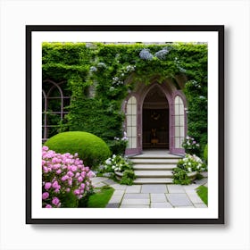 Cinderellas House Nestled In A Tranquil Forest Glade Boasts Walls Adorned With Climbing Roses Th (1) Art Print