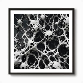 Black and White Abstract Art 412 Art Print