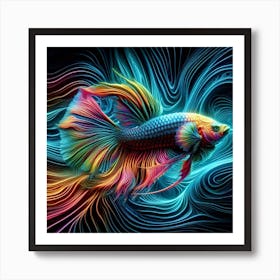 Fighter Fish 4 Art Print